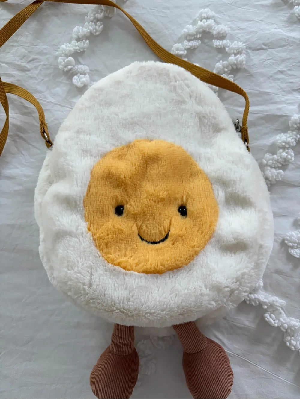 Retired Jellycat Amuseables Happy Boiled Egg Bag - Like New! & Authentic